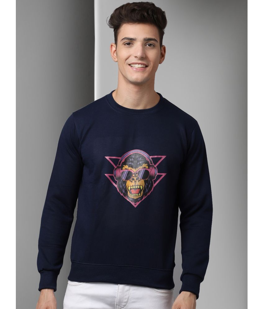     			OBAAN - Navy Fleece Regular Fit Men's Sweatshirt ( Pack of 1 )