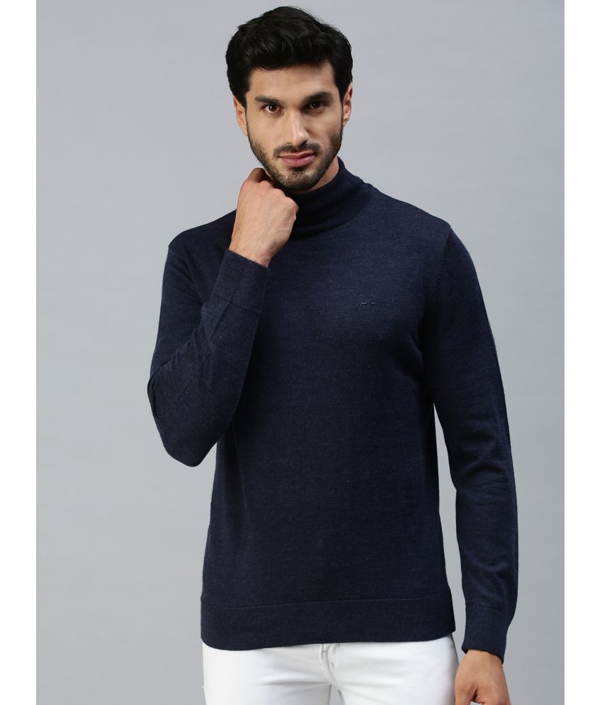     			98 Degree North - Navy Blue Woollen Blend Men's Pullover Sweater ( Pack of 1 )