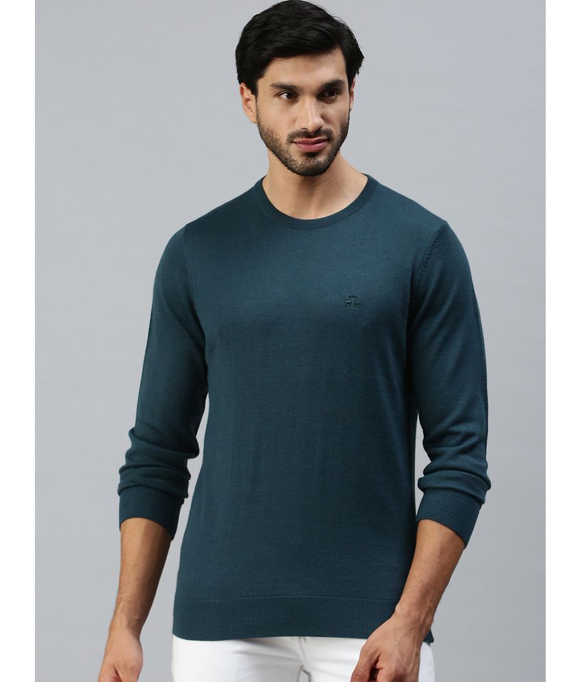     			98 Degree North - Teal Woollen Blend Men's Pullover Sweater ( Pack of 1 )