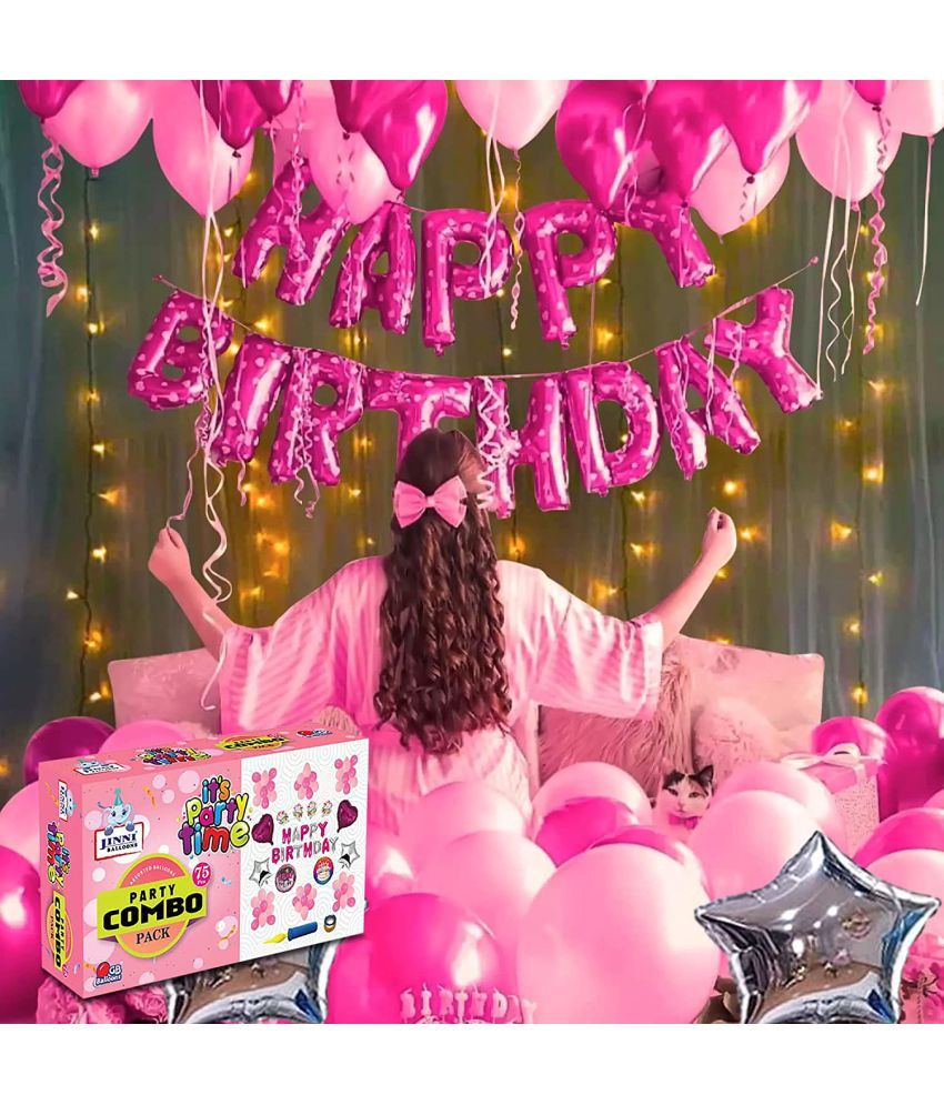 CuteSo Happy Birthday Decoration Items Kit Combo Set 1st 2nd 3rd