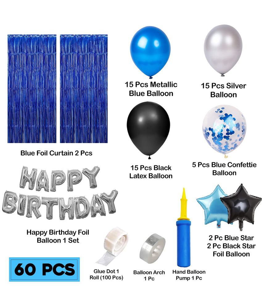 CuteSo Happy Birthday Decoration Items Kit Combo Set 1st 2nd 3rd