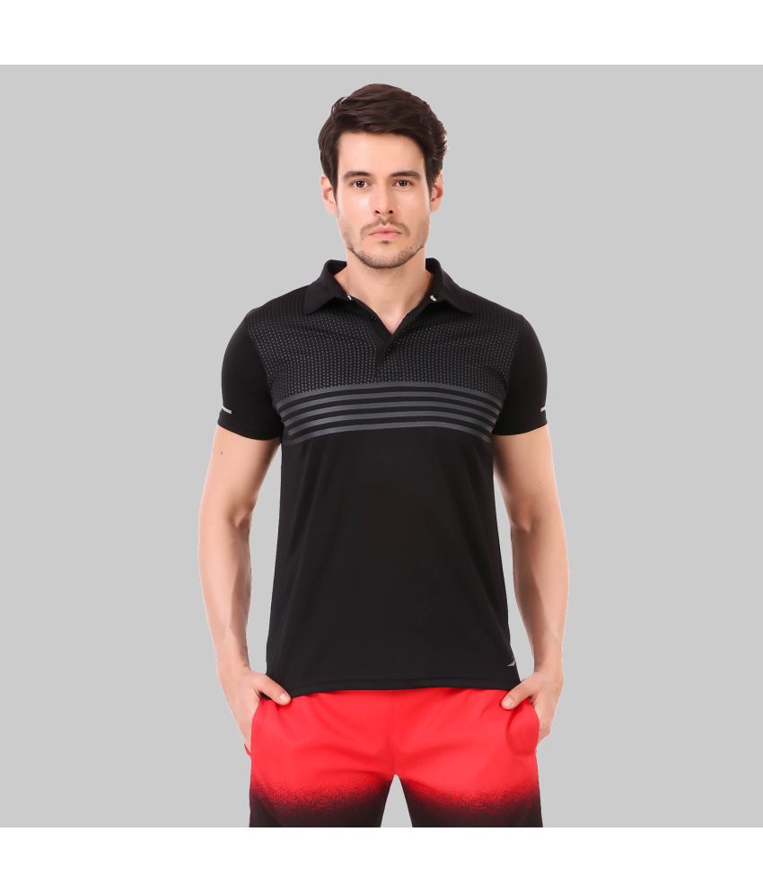     			Vector X - Black Polyester Regular Fit Men's Sports Polo T-Shirt ( Pack of 1 )