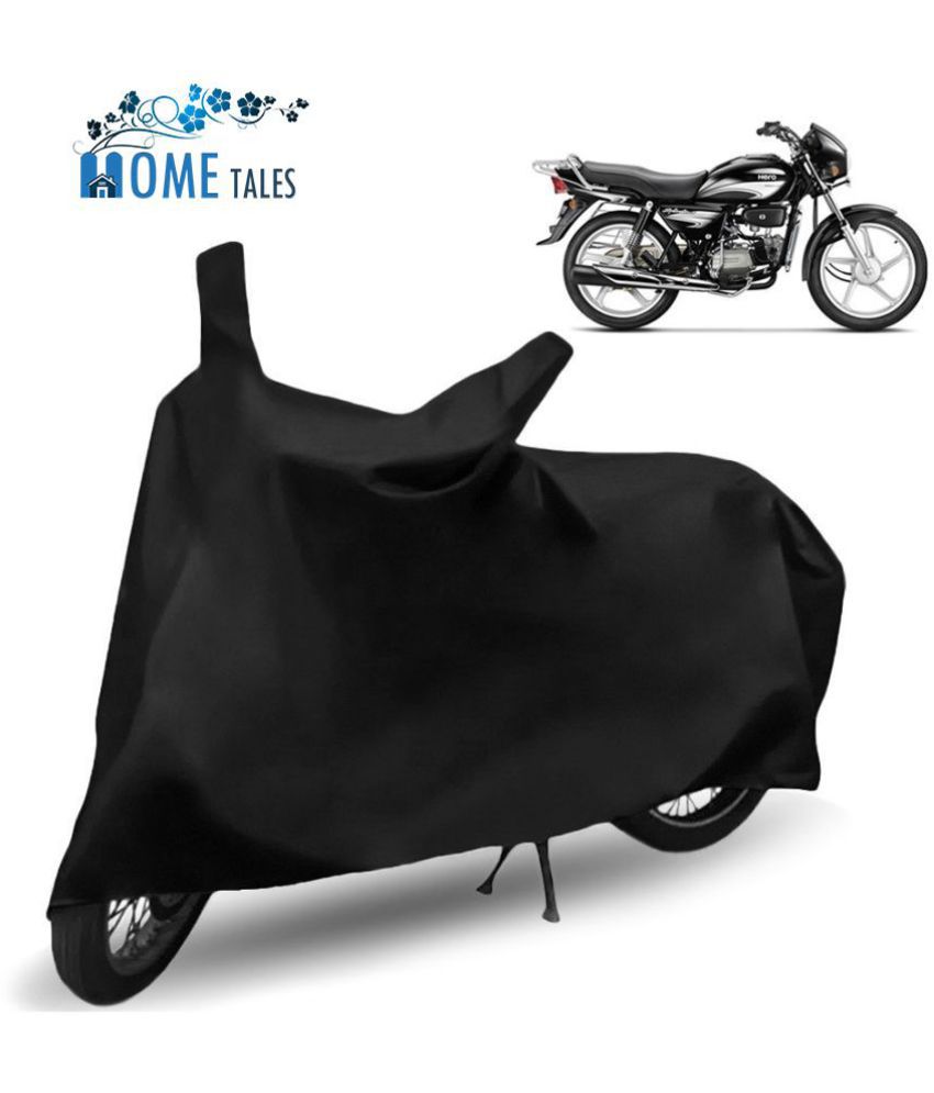     			HOMETALES - Black Bike Body Cover For Hero Splendor Plus (Pack Of1)