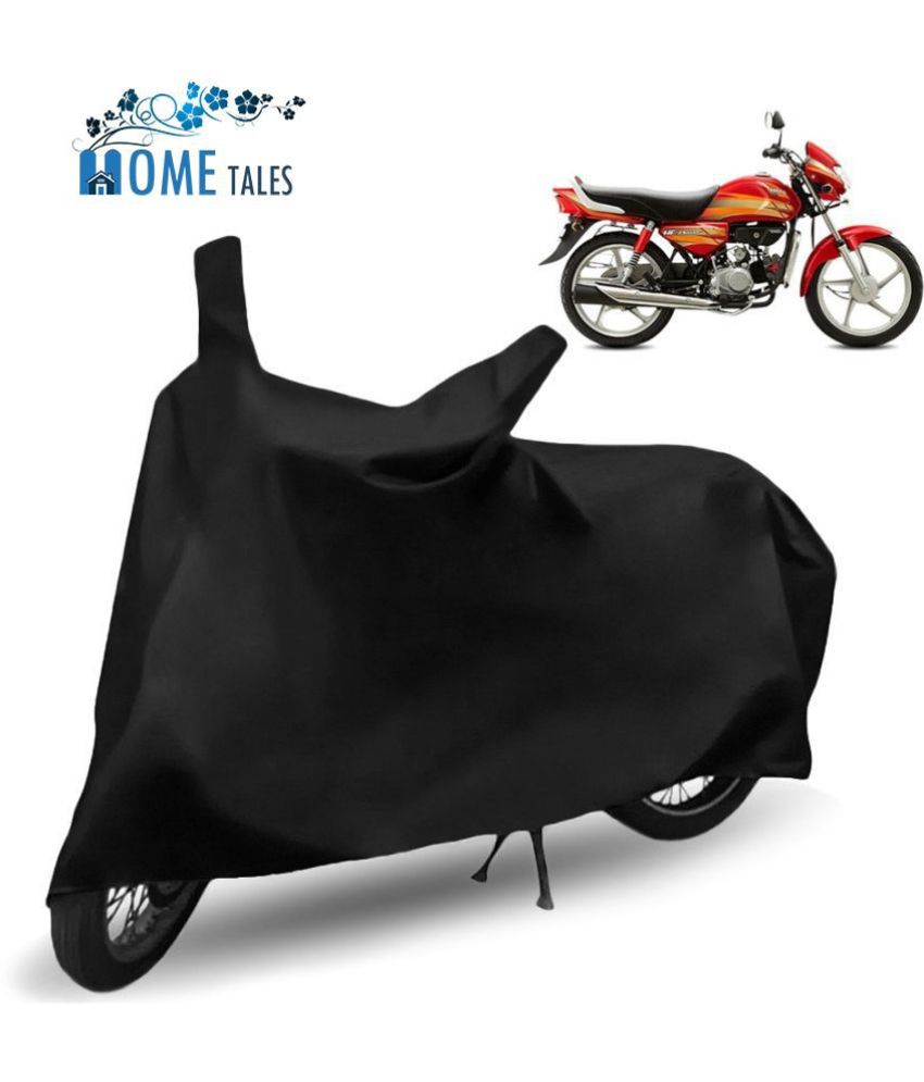     			HOMETALES - Black Bike Body Cover For Hero HF Deluxe (Pack Of 1)