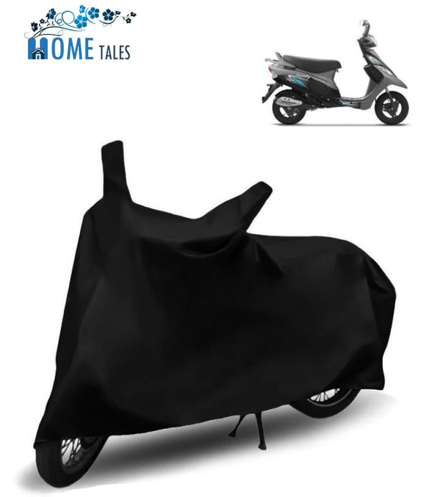     			HOMETALES - Black Bike Body Cover For TVS Scooty Pep Plus (Pack Of1)