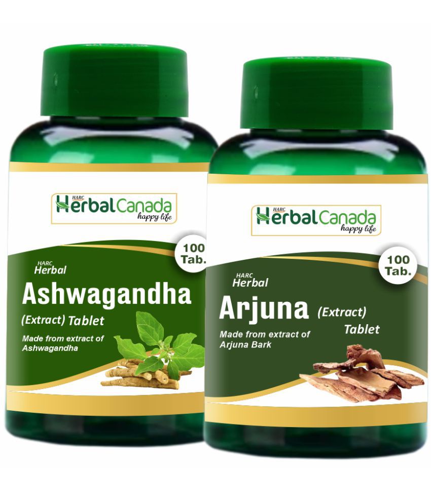     			Herbal Canada Ashwagandha+Arjuna(100 Tablets) Tablet 2 no.s Pack Of 2