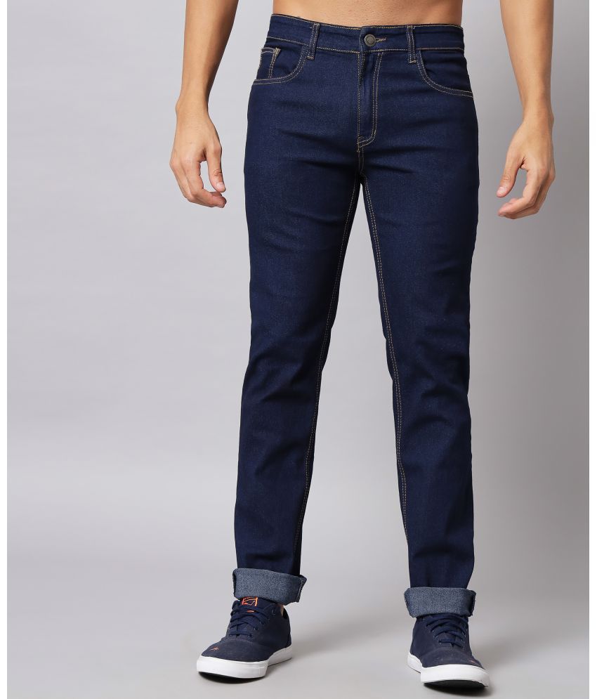     			Studio Nexx - Dark Blue Cotton Blend Regular Fit Men's Jeans ( Pack of 1 )