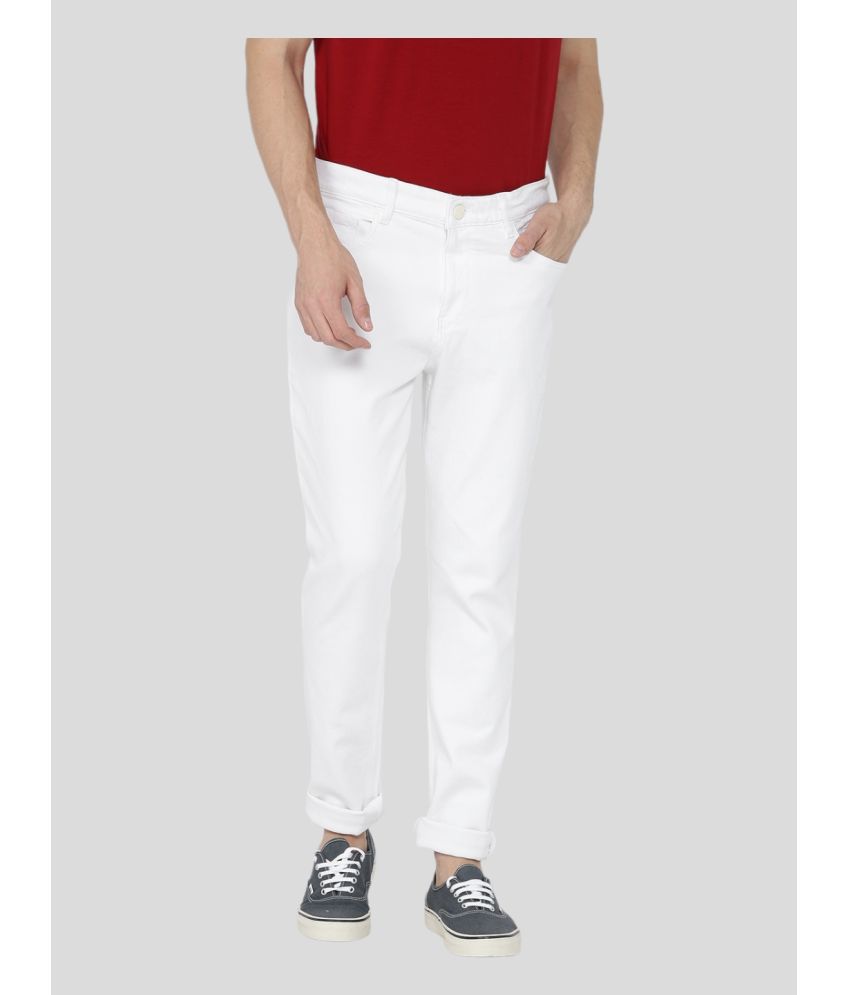     			x20 - White Cotton Blend Slim Fit Men's Jeans ( Pack of 1 )