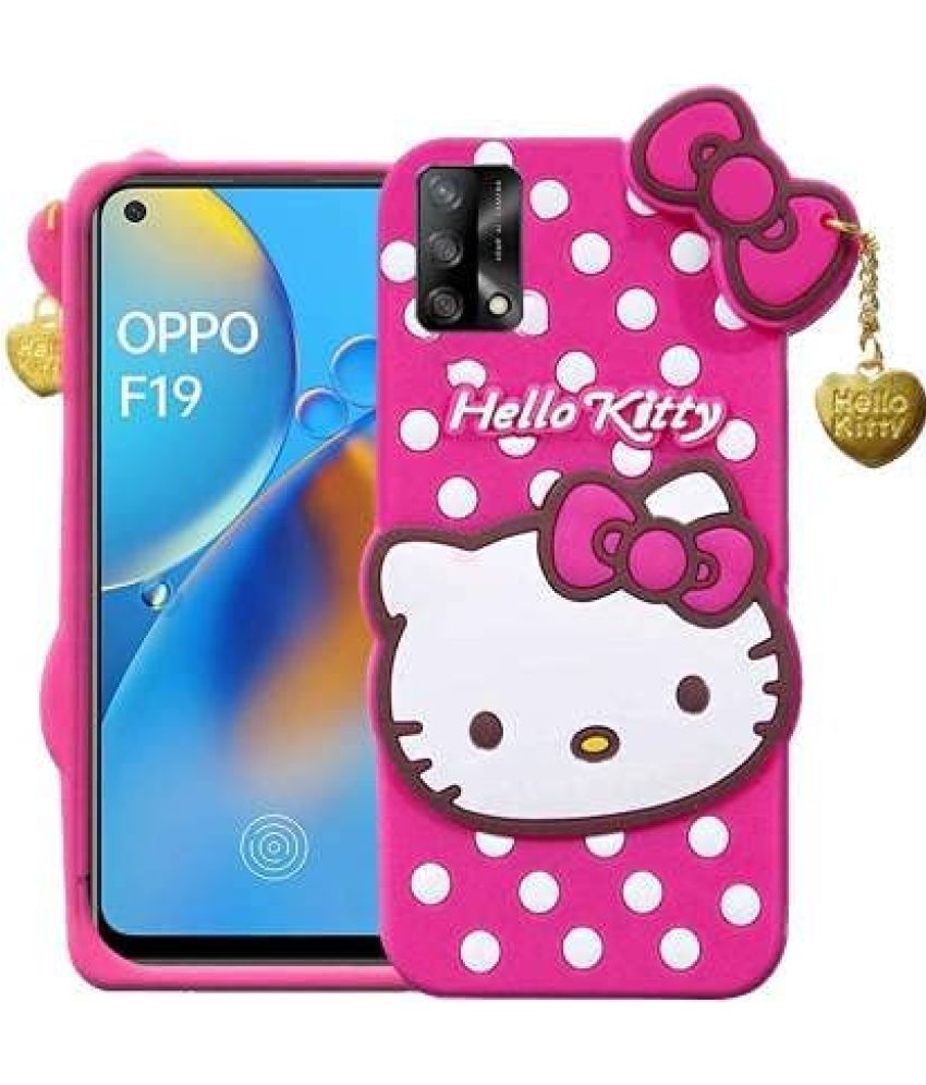     			Kosher Traders - Pink Silicon Silicon Soft cases Compatible For Oppo F19 Pro Plus ( Pack of 1 )