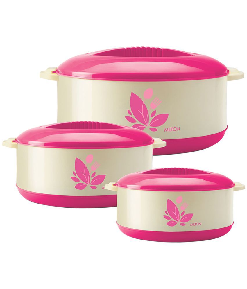     			Milton New Orchid Jr. Inner Steel Casserole Gift Set of 3, Pink