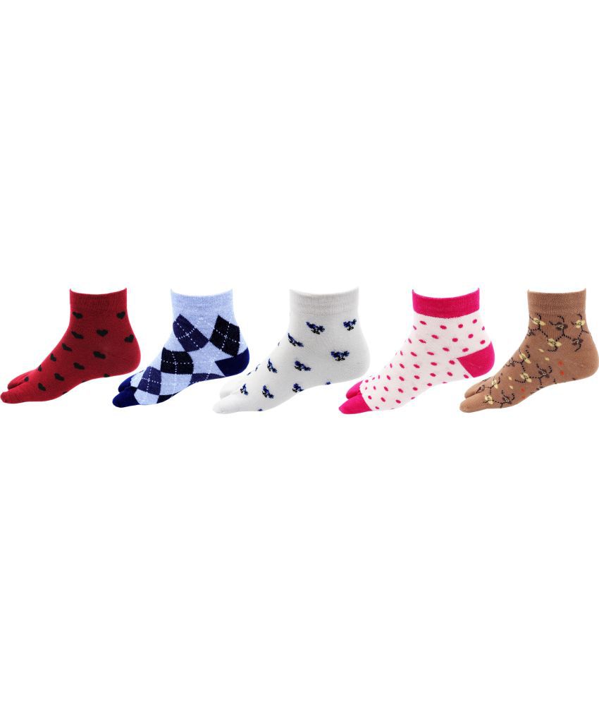     			RC. ROYAL CLASS - Multicolor Cotton Women's Thumb Socks ( Pack of 5 )