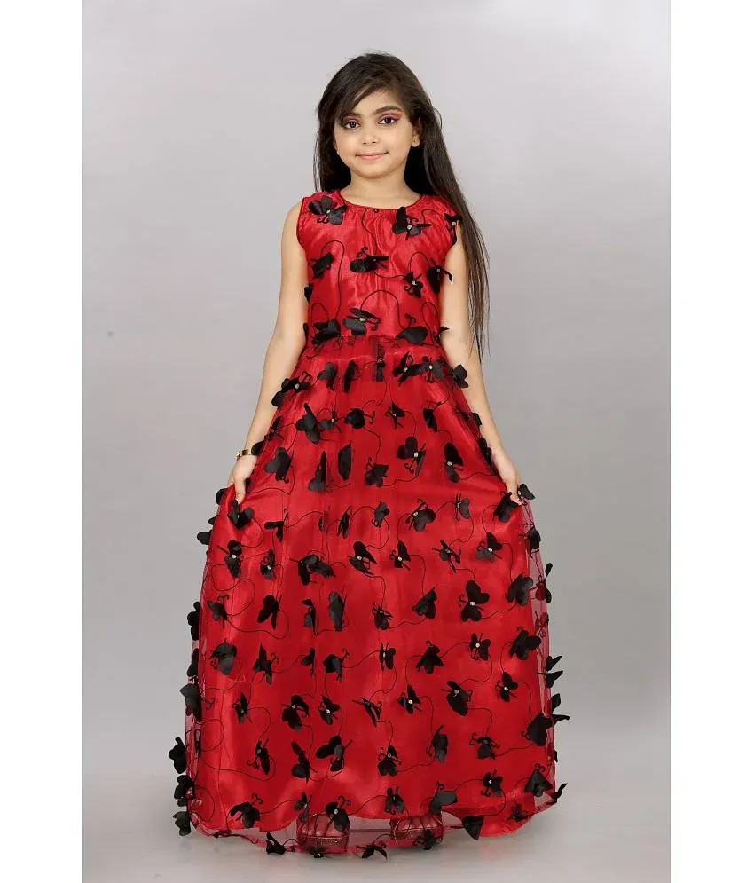 Aika Pink Net Girls Gown Pack of 1 Buy Aika Pink Net