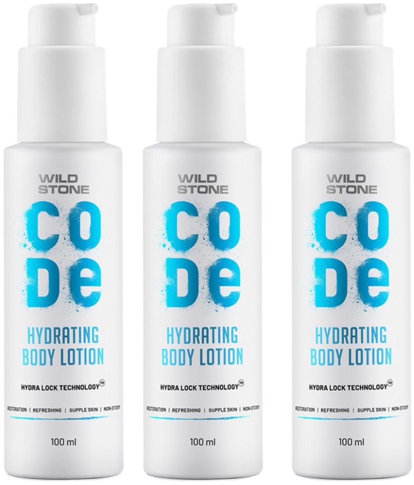     			Wild Stone CODE Hydrating Body Lotion For Men| Body Moisturizer with Palm Oil for Dry, Sensitive to Oily Skin| Light, Non-Sticky Body Lotion For Summer, Pack of 3