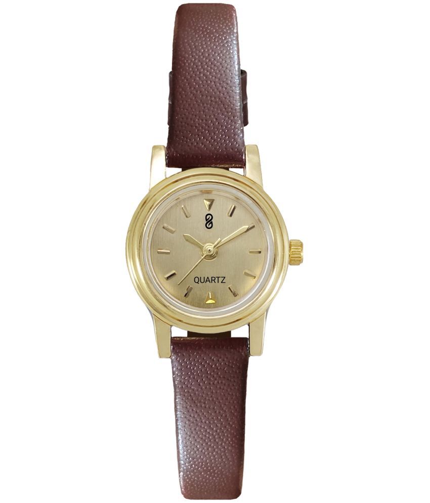 DIGITRACK - Brown Leather Analog Womens Watch