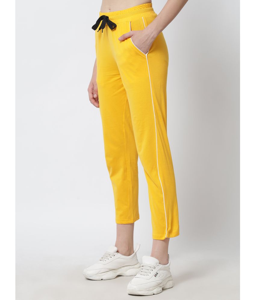 Q-rious - Yellow Cotton Blend Women's Outdoor & Adventure Trackpants ( Pack of 1 )