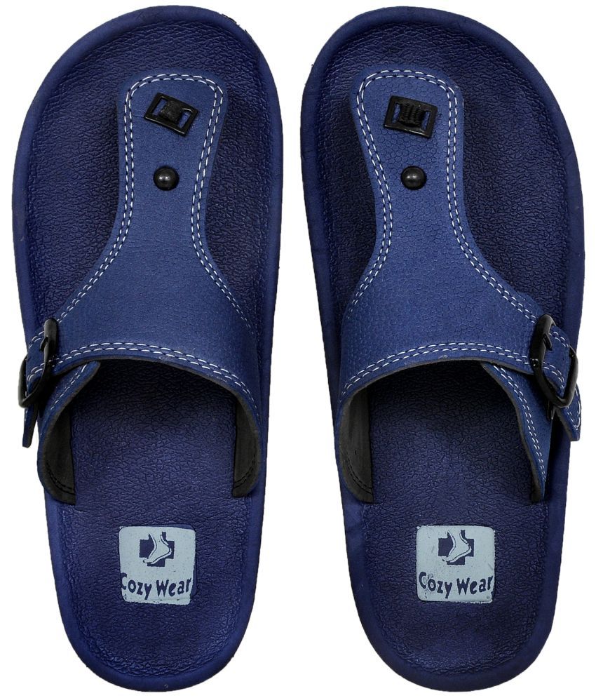     			Cozy Wear - Navy Blue Men's Thong Flip Flop