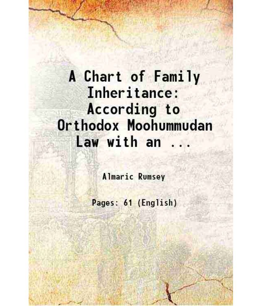     			A Chart of Family Inheritance: According to Orthodox Moohummudan Law with an ... 1871 [Hardcover]