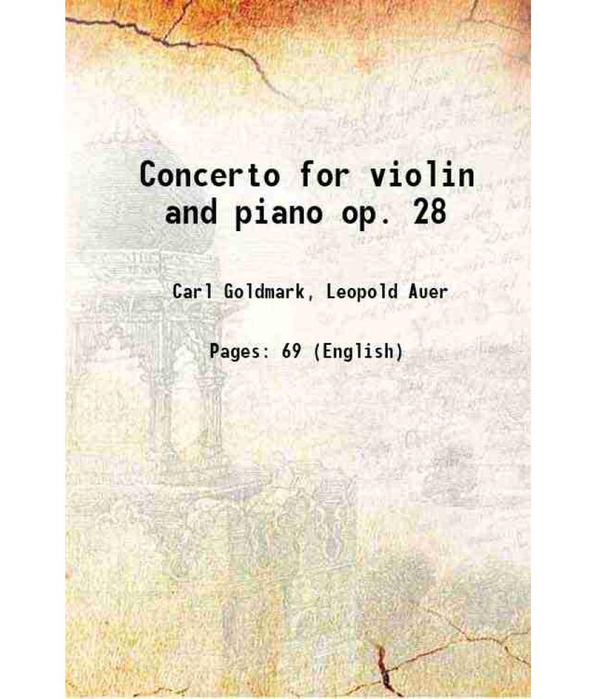     			Concerto for violin and piano op. 28 1922 [Hardcover]