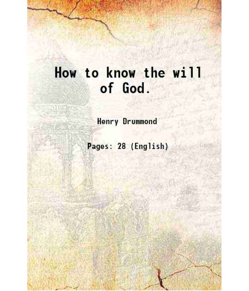     			How to know the will of God 1900 [Hardcover]