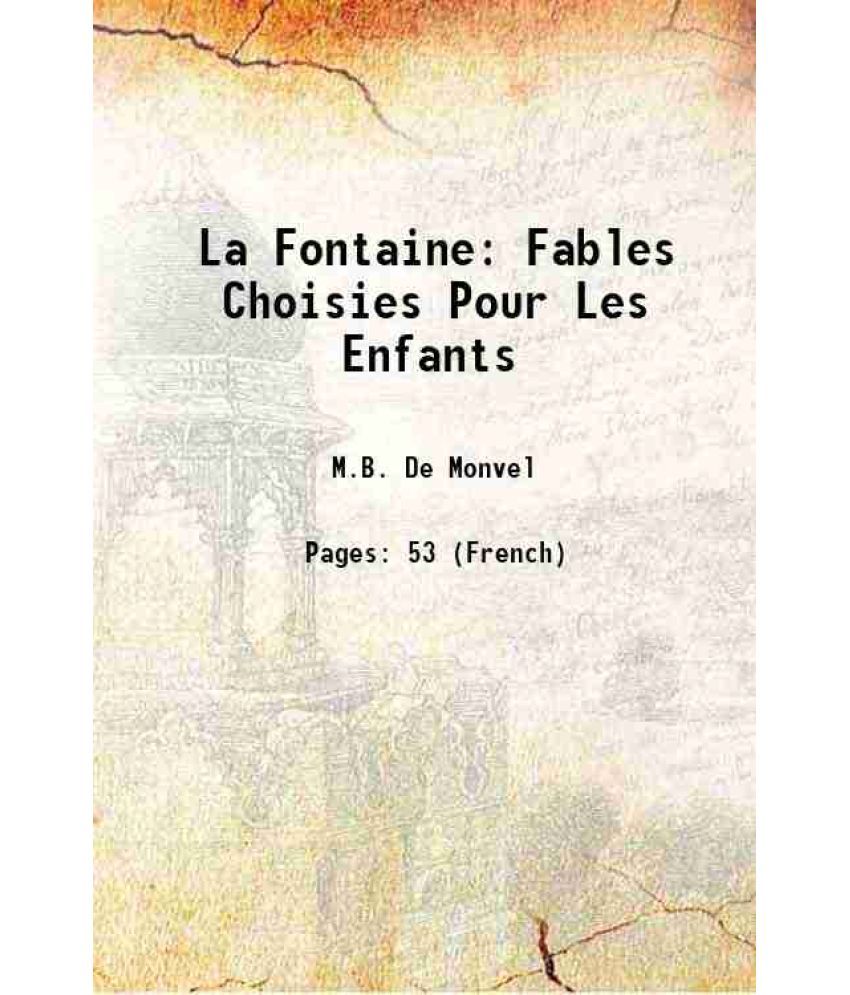     			La Fontaine Fables Choisies Pour Les Enfants [Hardcover]