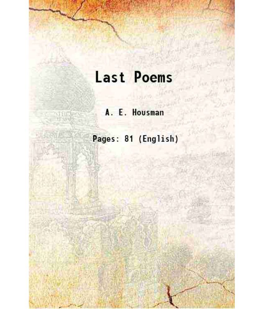     			Last Poems 1822 [Hardcover]