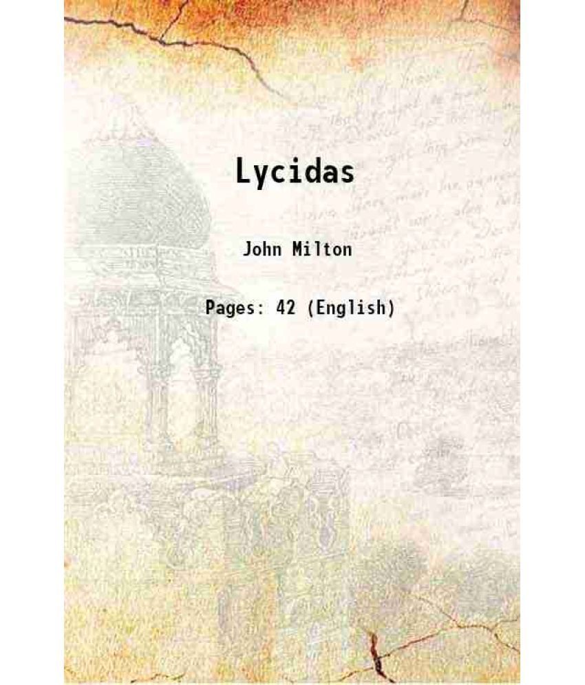     			Lycidas 1877 [Hardcover]