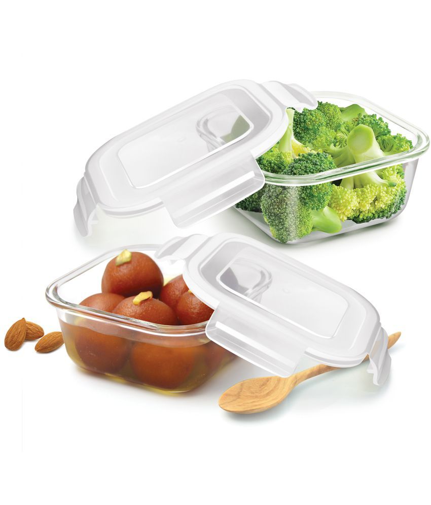 Treo By Milton Store Fresh Square Glass Storage Container, Set of 2