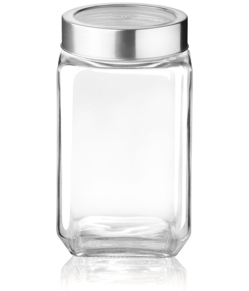    			Treo By Milton Cube Storage Glass Jar, 800 ml, Transparent | BPA Free | Storage Jar | Kitchen Organizer | Air Tight | Modular | Multipurpose Jar
