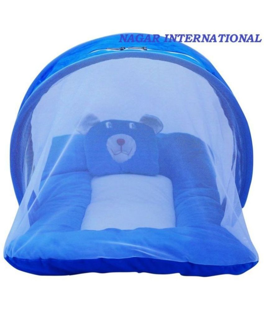     			NAGAR INTERNATIONAL - Blue Polyester Tent Baby Mosquito Net ( Pack of 1 )