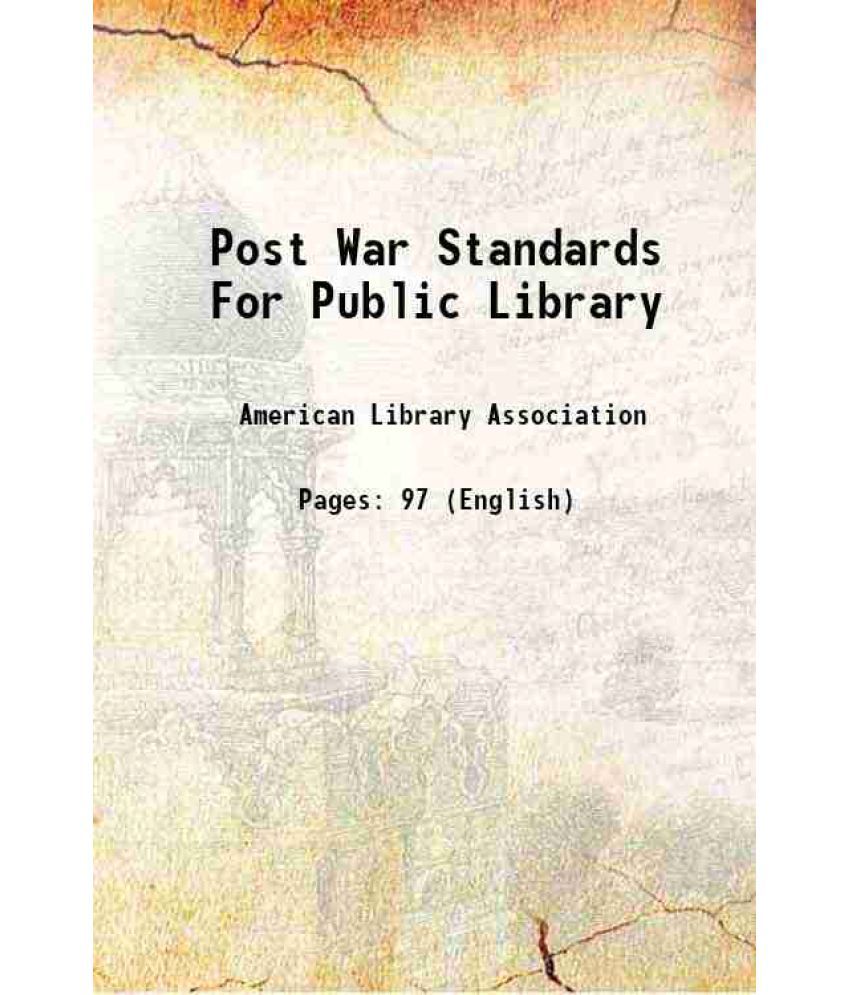     			Post War Standards For Public Library 1943 [Hardcover]