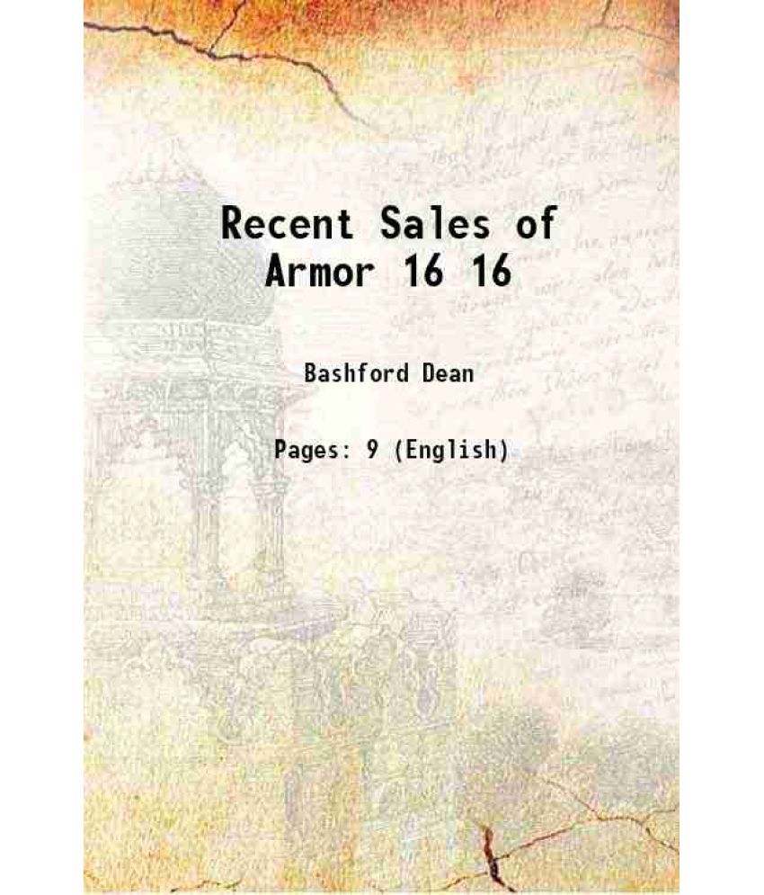     			Recent Sales of Armor Volume 16 1921 [Hardcover]