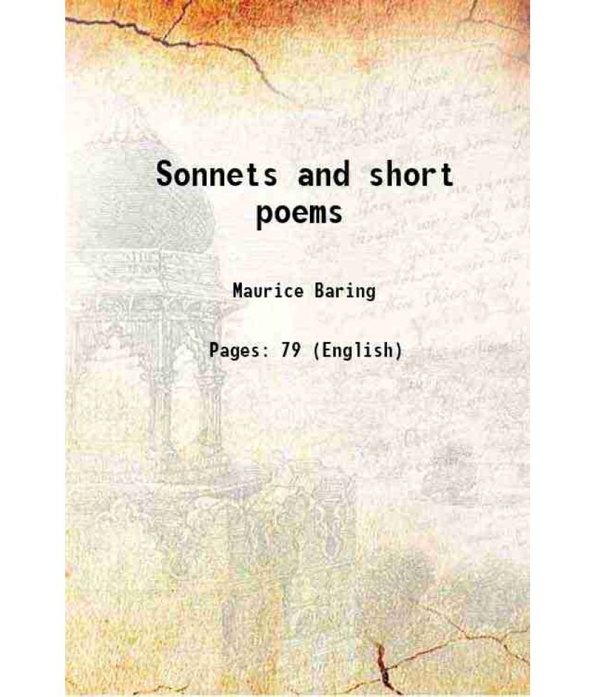     			Sonnets and short poems 1906 [Hardcover]