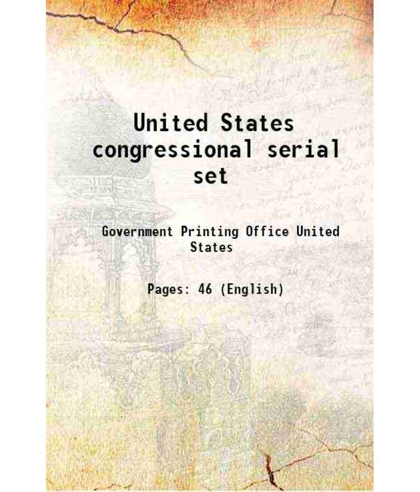     			United States congressional serial set 1817 [Hardcover]