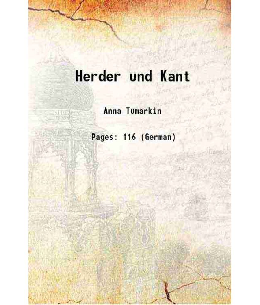     			Herder und Kant 1896 [Hardcover]