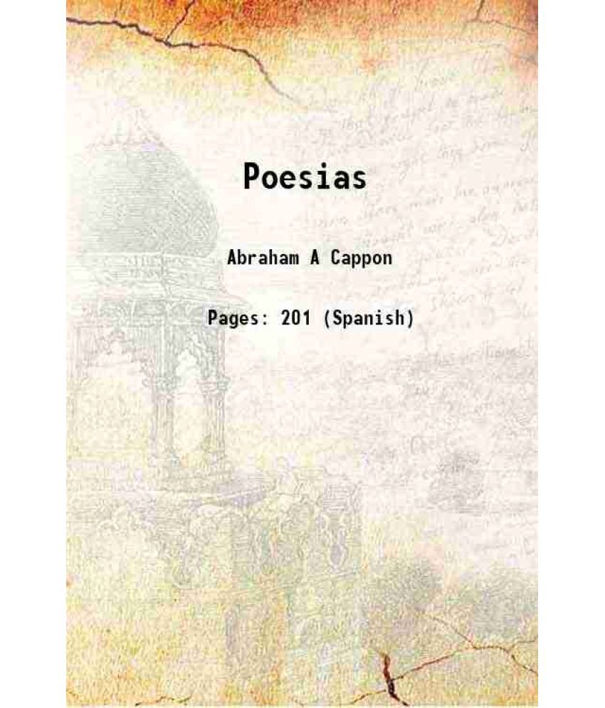     			Poesias 1922 [Hardcover]