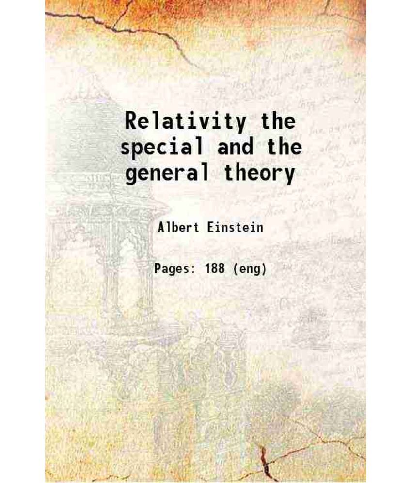     			Relativity the special and general theory 1920 [Hardcover]