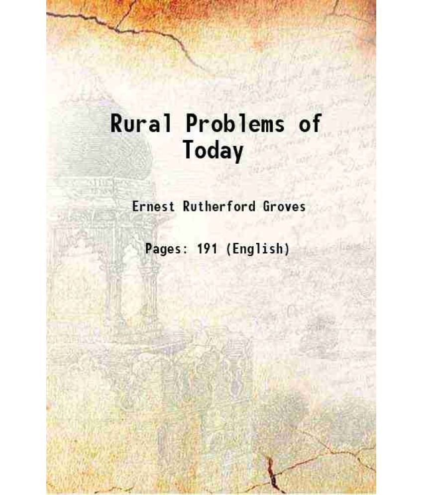     			Rural Problems of Today 1918 [Hardcover]