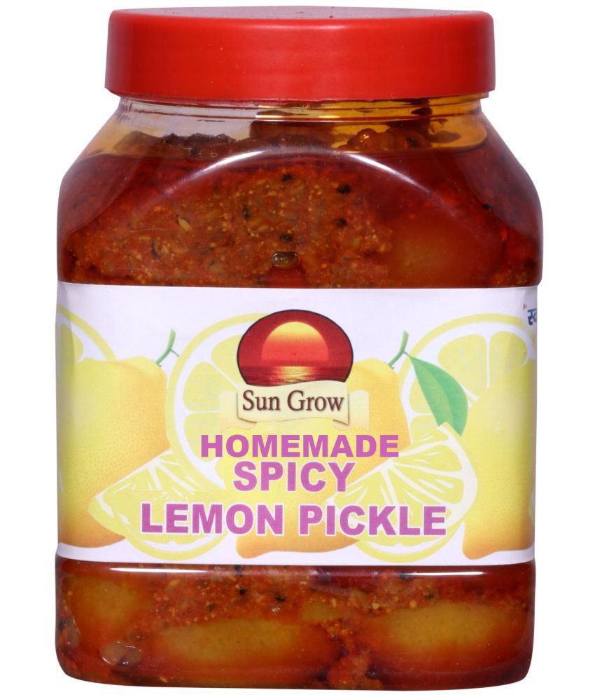     			Sun Grow Handmade Organic Homemade Spicy Lemon Pickle | Nimbu Ka Achar Pickle 1 kg