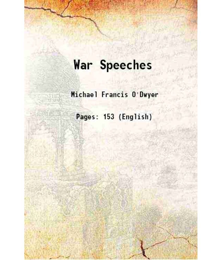     			War Speeches 1918 [Hardcover]