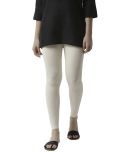 De Moza - Cream Cotton Women's Leggings ( Pack of 1 )