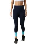 De Moza - Navy Blue Cotton Women's Leggings ( Pack of 1 )