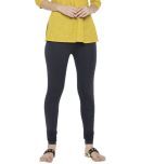 De Moza - Navy Blue Cotton Women's Leggings ( Pack of 1 )