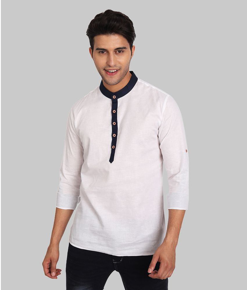     			Vida Loca - White Cotton Men's Regular Kurta ( Pack of 1 )