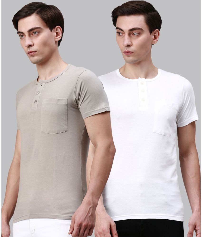     			Lux Cozi - Multicolor Cotton Regular Fit Men's T-Shirt ( Pack of 2 )