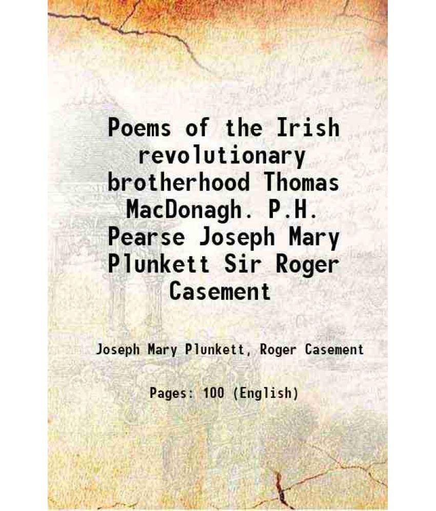     			Poems of the Irish revolutionary brotherhood 1916