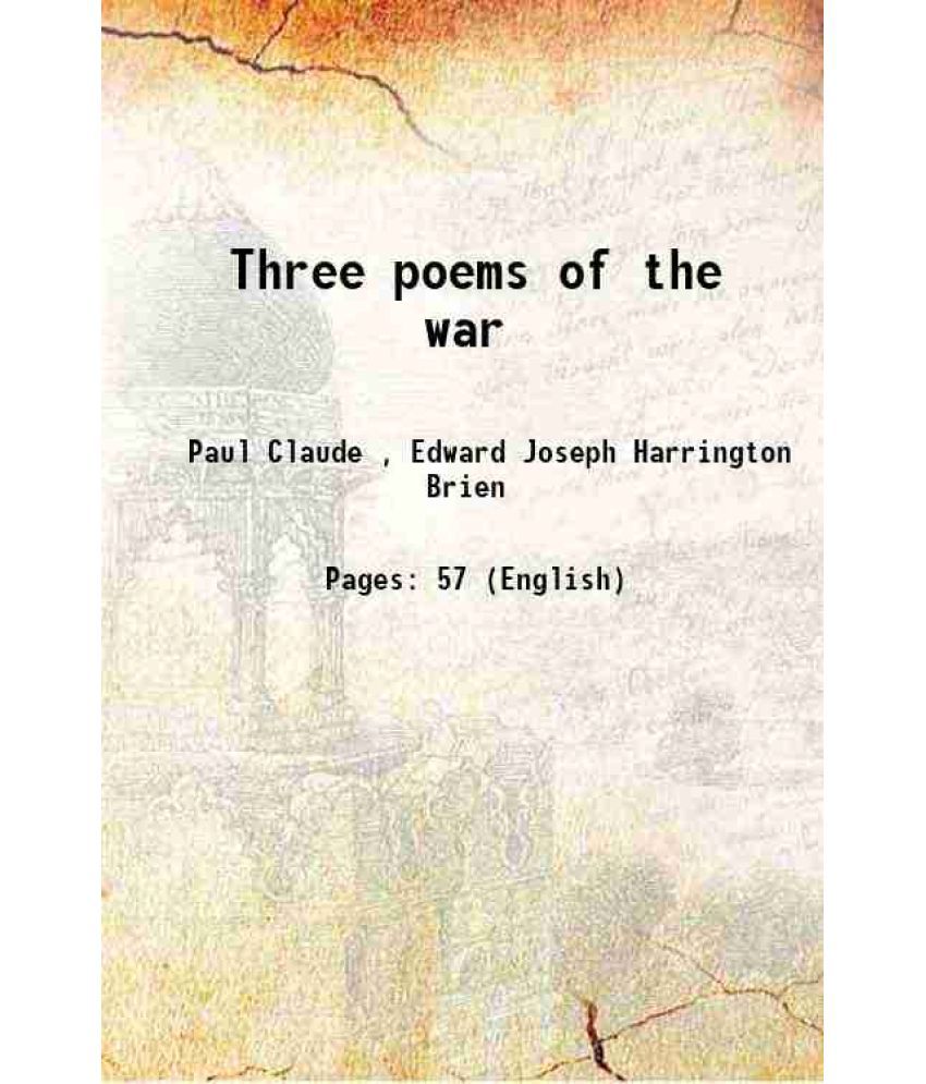     			Three poems of the war 1919