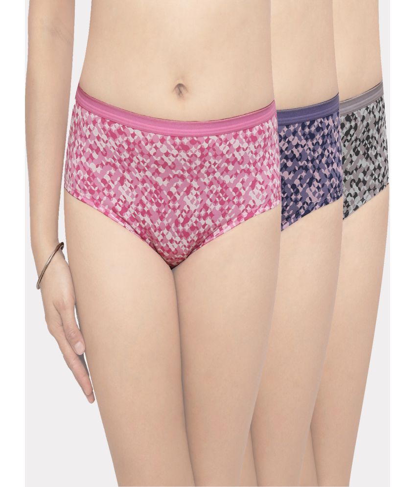     			IN CARE LINGERIE Pack of 3 Blended Printed Women's Hipster ( Multicolor )