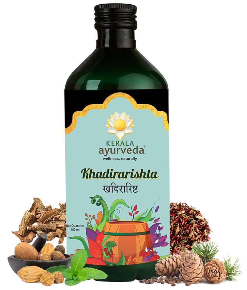     			Kerala Ayurveda Khadirarishta 450ml, Herbal Blood Purifier, For Acne Relief, Tonic For Sensitive Skin, For Pimple Free Skin, 100% Ayurvedic