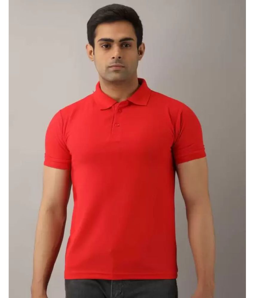     			SKYRISE - Red Cotton Blend Slim Fit Men's Polo T Shirt ( Pack of 1 )