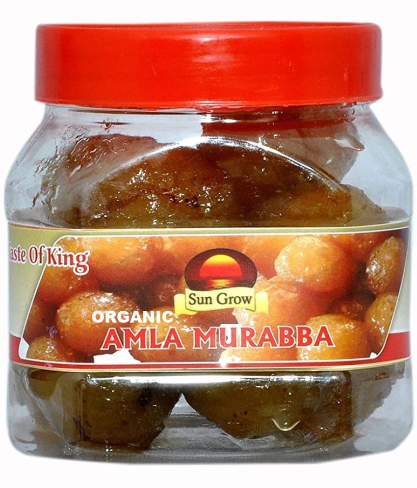     			Sun Grow Homemade Organic Dry Amla Murabba Ingredient:, Fenugreek, Clove, Elam, Crystals, Honey Pickle 500 g